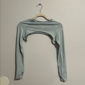 Gymshark Long Sleeve Crop Top - Light Gray